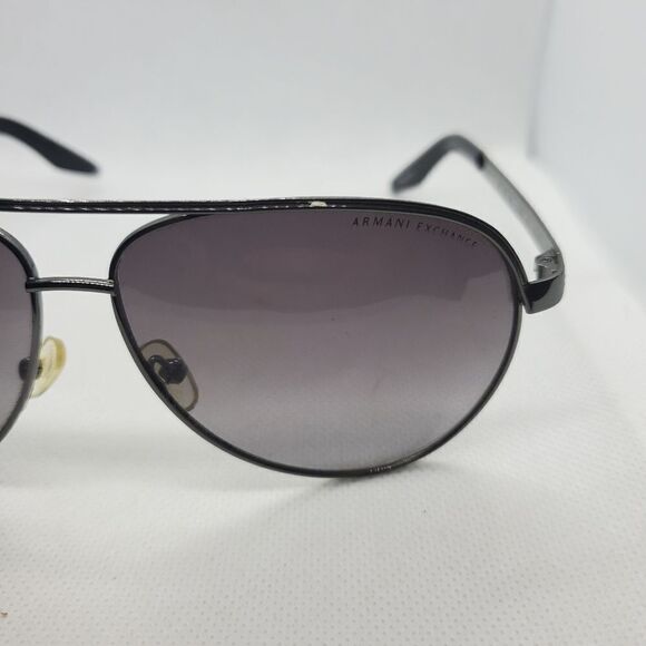 Armani Exchange Gray & Black Aviator Sunglasses & Case - Picture 8 of 15
